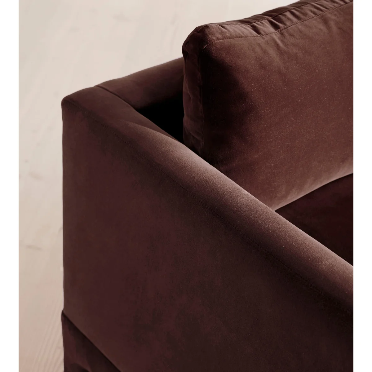 Ashford Three Seater Sofa, Velvet, Aubergine, UK – image 6