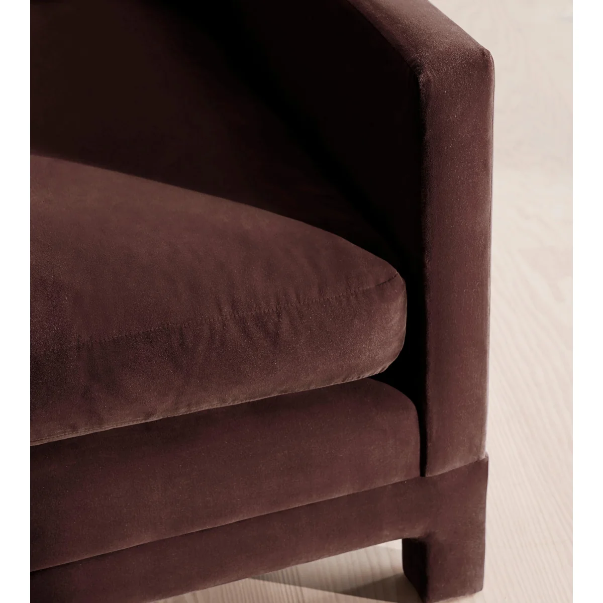 Ashford Three Seater Sofa, Velvet, Aubergine, UK – image 7