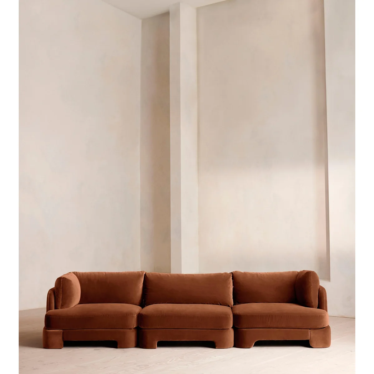Odell Modular Sofa, Four Seater, Velvet, Cinnamon, UK – image 2