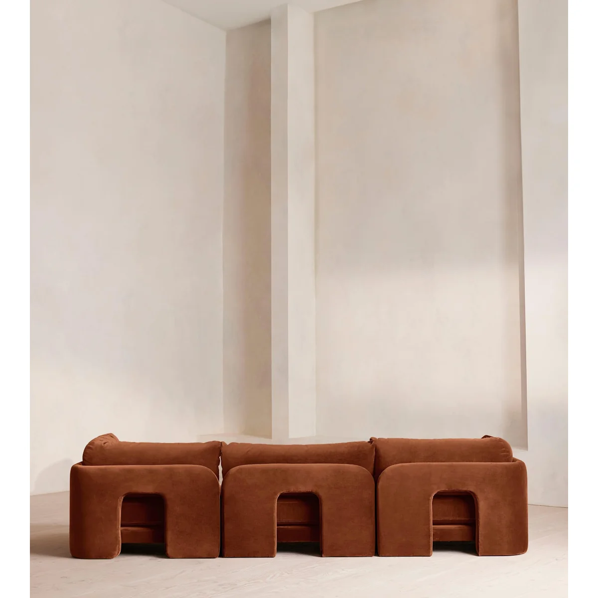 Odell Modular Sofa, Four Seater, Velvet, Cinnamon, UK – image 5