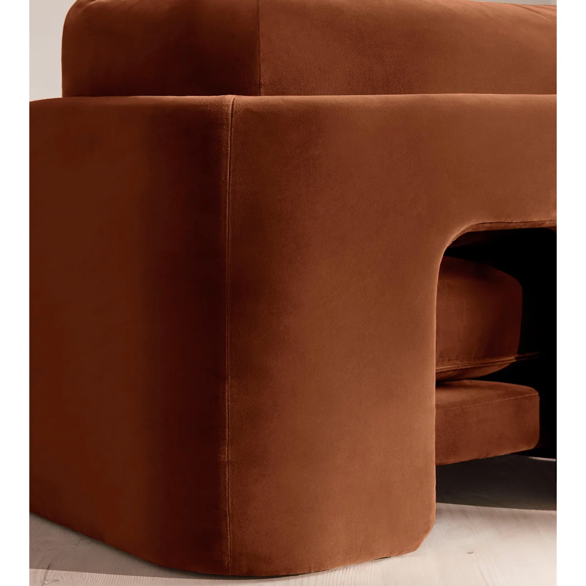 Odell Modular Sofa, Four Seater, Velvet, Cinnamon, UK – image 7