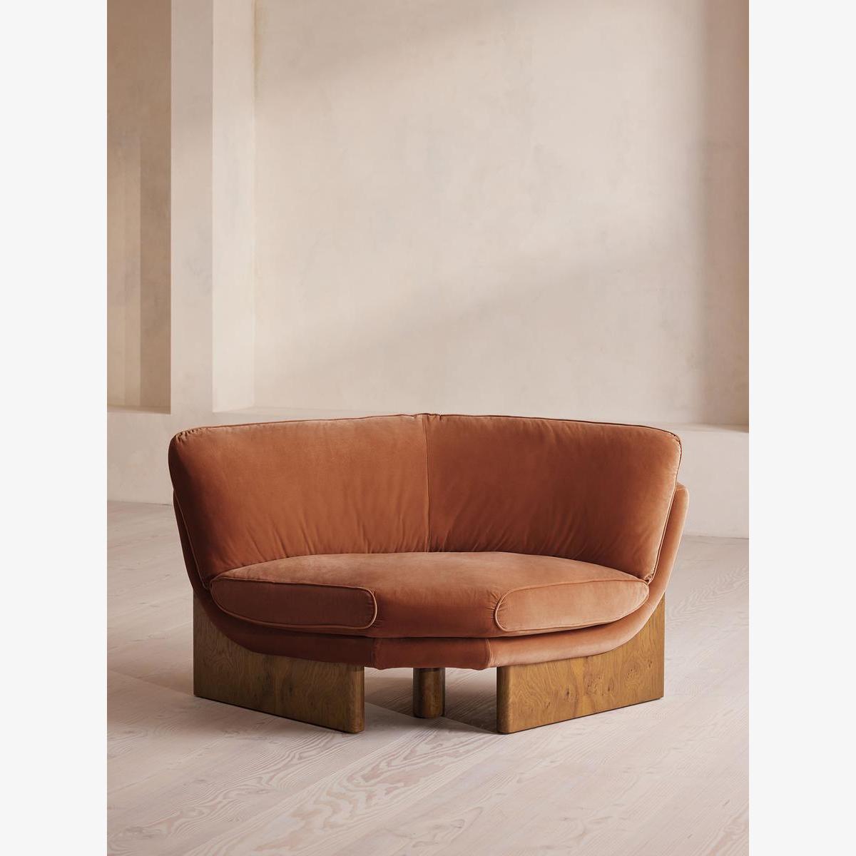 Tellis Corner Module, Velvet, Antique Rose