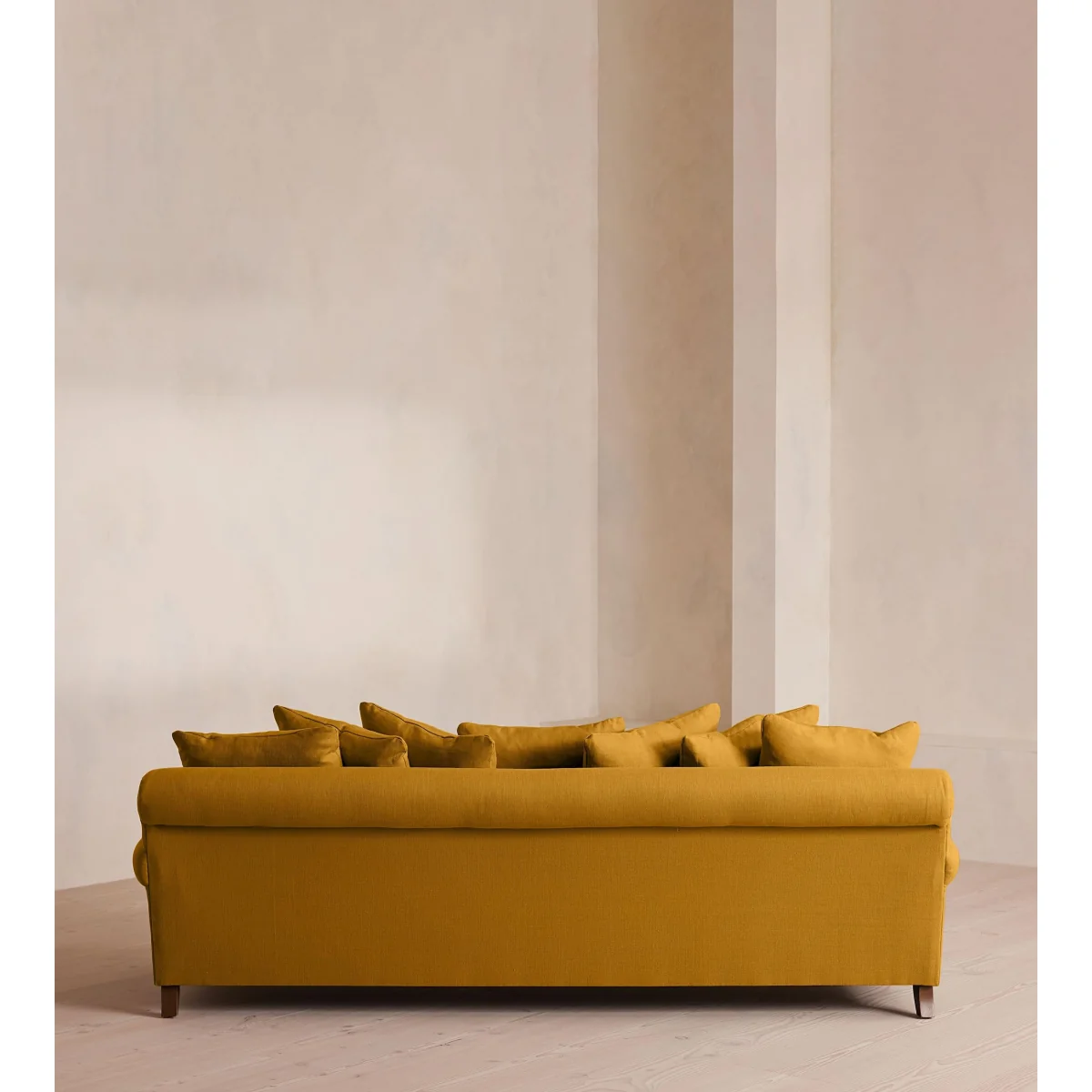 Audrey Four Seater Sofa, Linen, Turmeric, UK – image 5