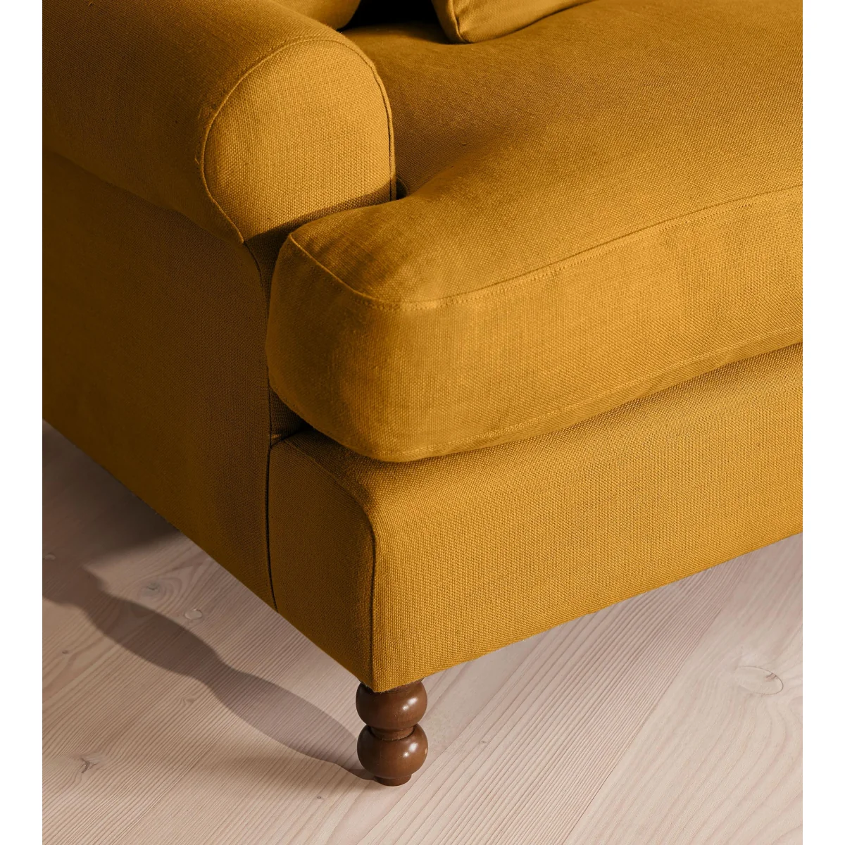 Audrey Four Seater Sofa, Linen, Turmeric, UK – image 6
