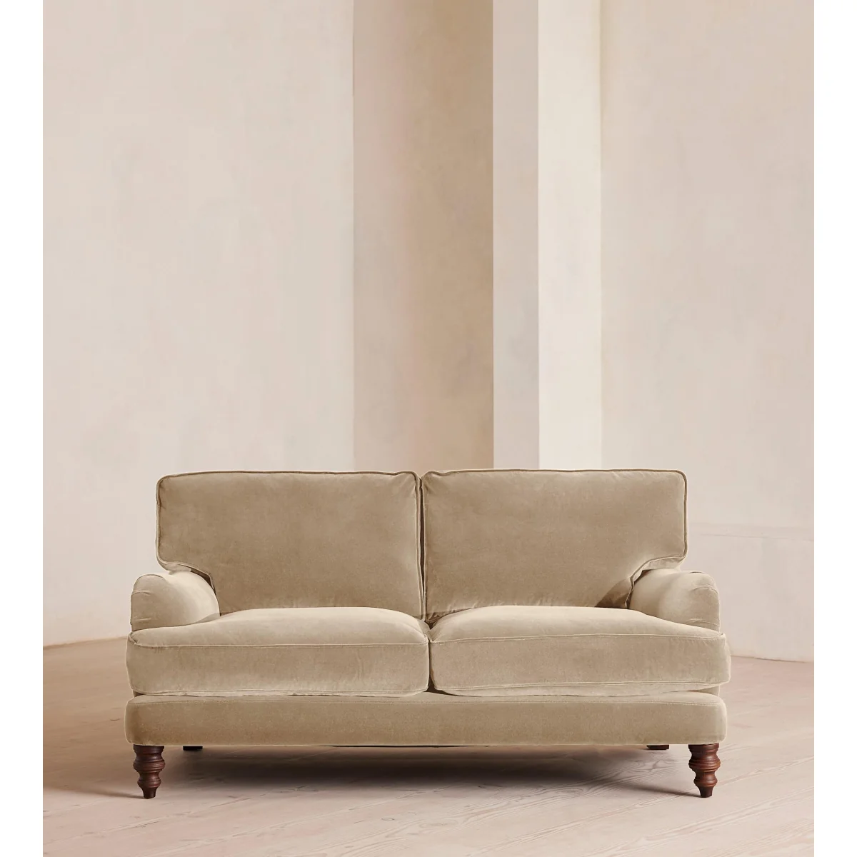 Arundel Two Seater Sofa, Velvet, Oyster – image 2