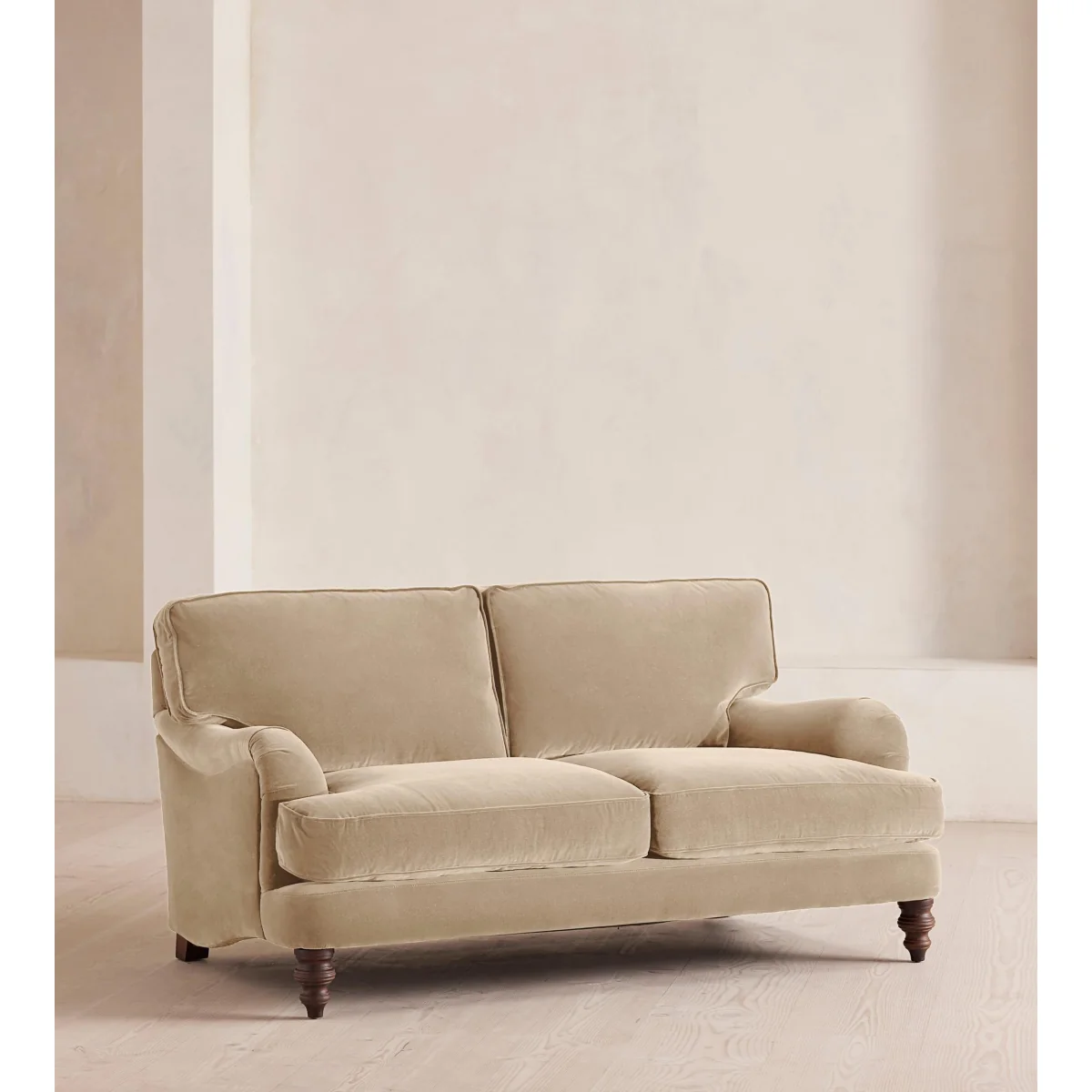 Arundel Two Seater Sofa, Velvet, Oyster – image 3