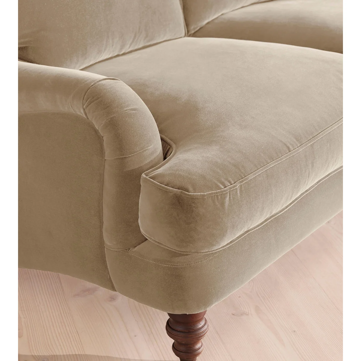 Arundel Two Seater Sofa, Velvet, Oyster – image 5