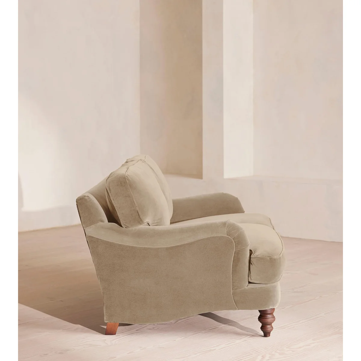 Arundel Two Seater Sofa, Velvet, Oyster – image 6