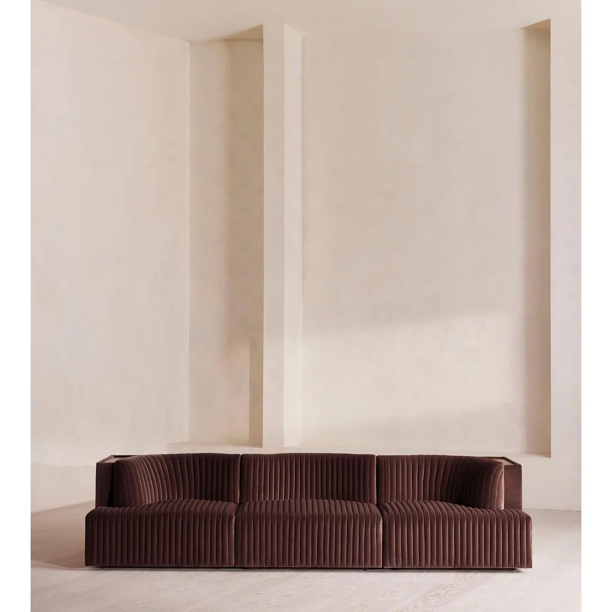 Hamish Modular Sofa, Four Seater, Velvet, Aubergine, UK – image 2
