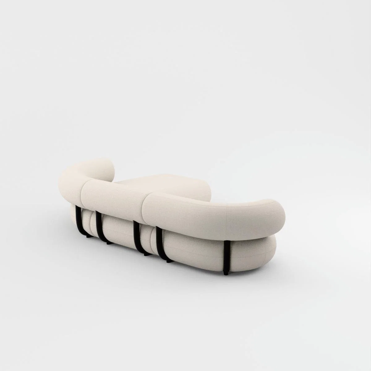 Tom Dixon - Fat L-Shaped Modular Sofa - Configuration 3 - Coconut (Linara 2494 138) – image 9