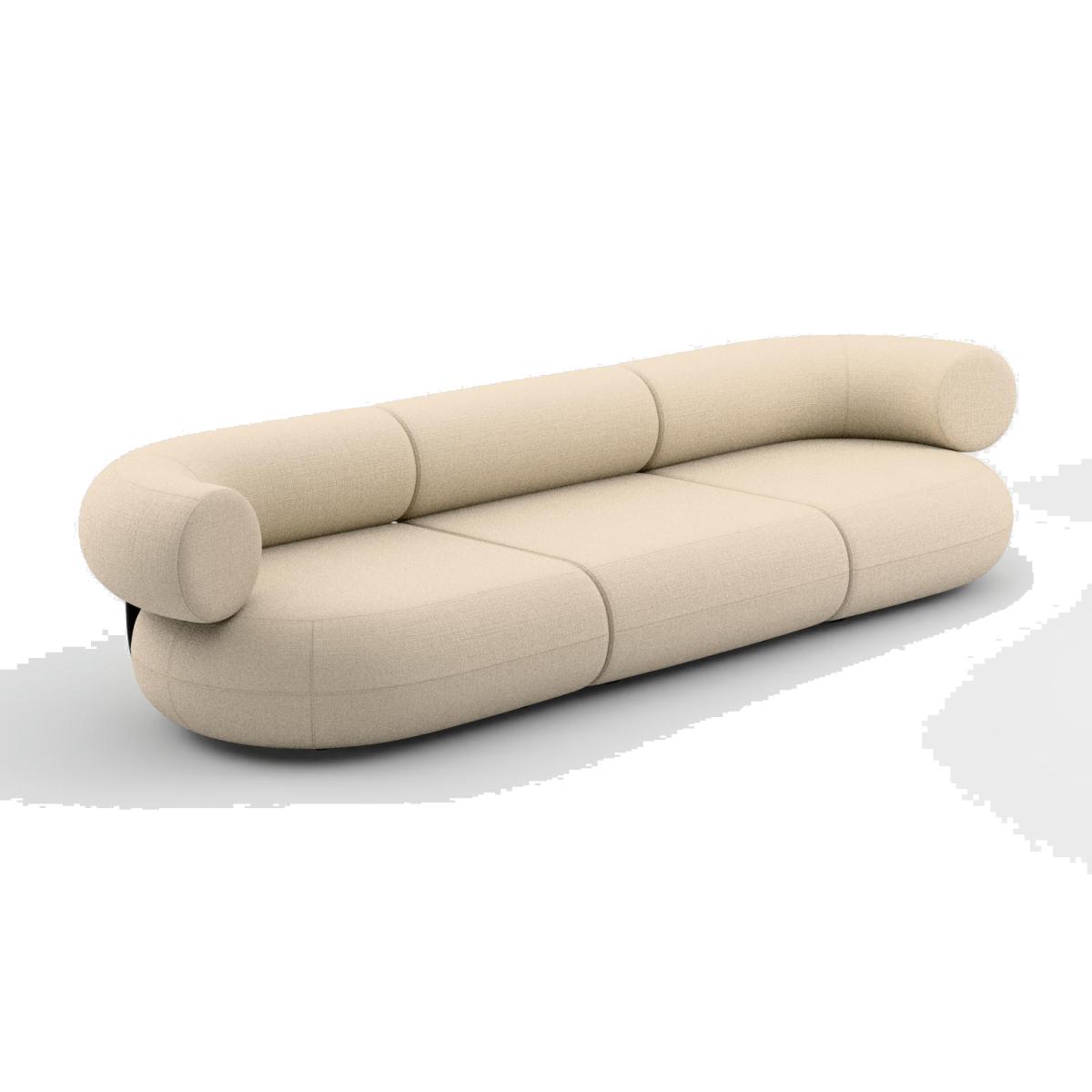 Tom Dixon - Fat 3-Seater Modular Sofa - Configuration 2 - Coconut (Linara 2494 138)
