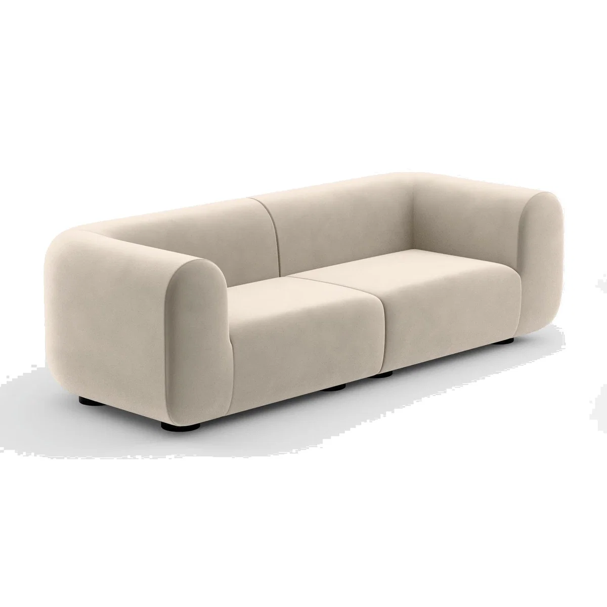 Tom Dixon - Plump 3-Seater Wide Modular Sofa - Configuration 3 - Pearl (Royal 106) – image 1
