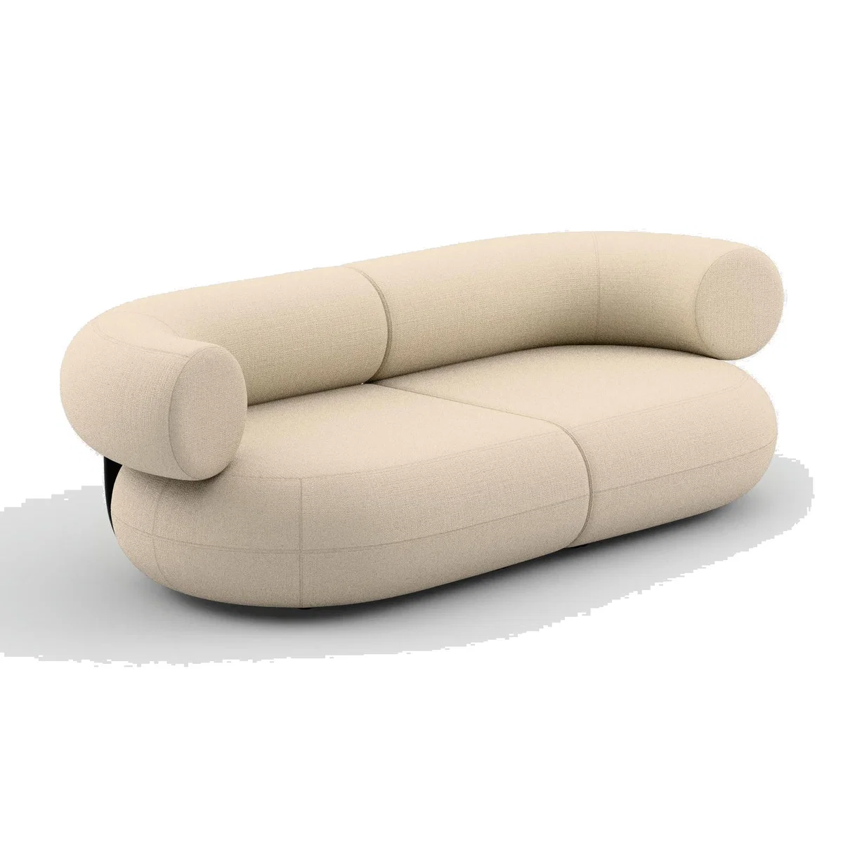 Tom Dixon - Fat 2.5-Seater Modular Sofa - Configuration 1 - Coconut (Linara 2494 138)