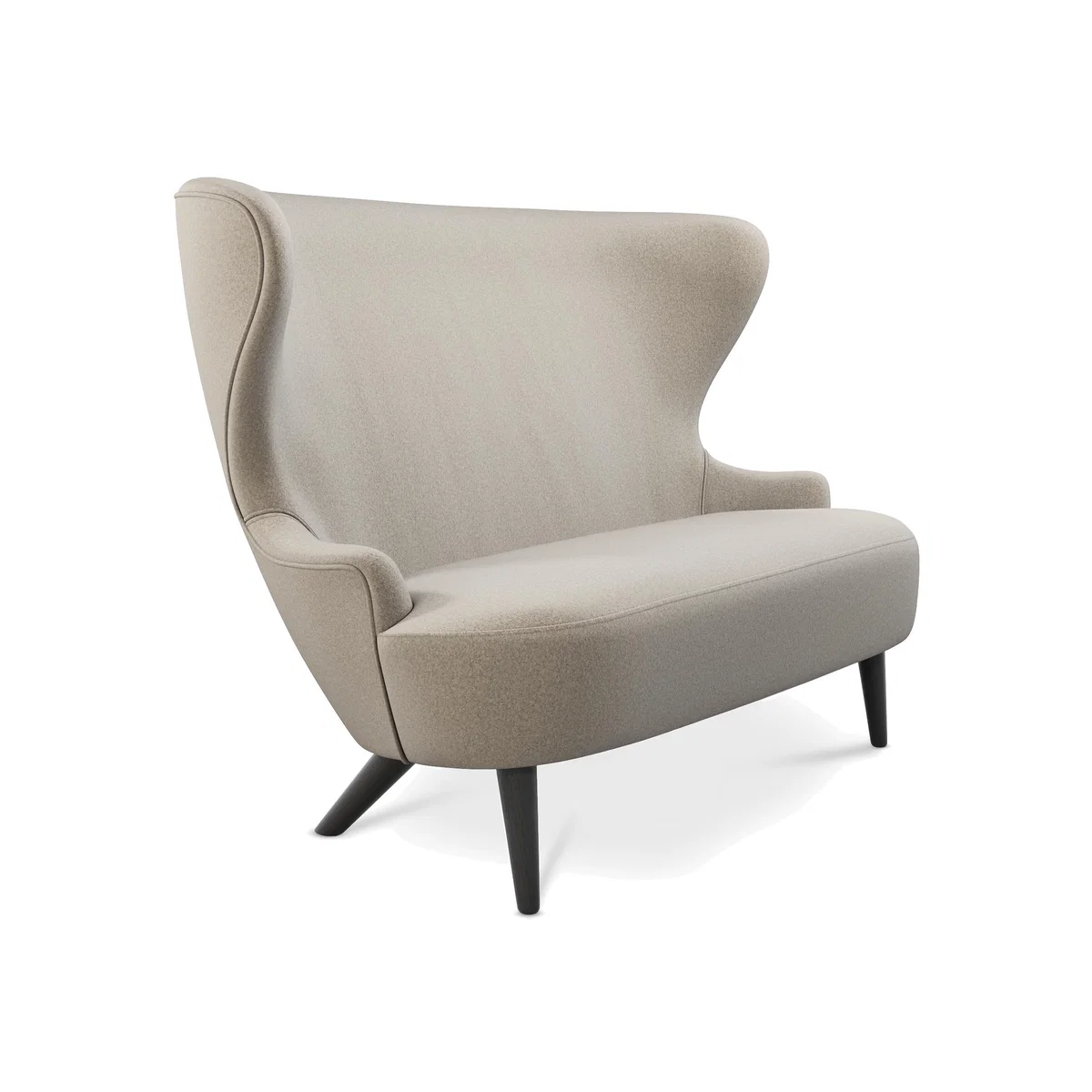 Tom Dixon - Wingback Micro Sofa Black Oak Divina Melange 3 0227