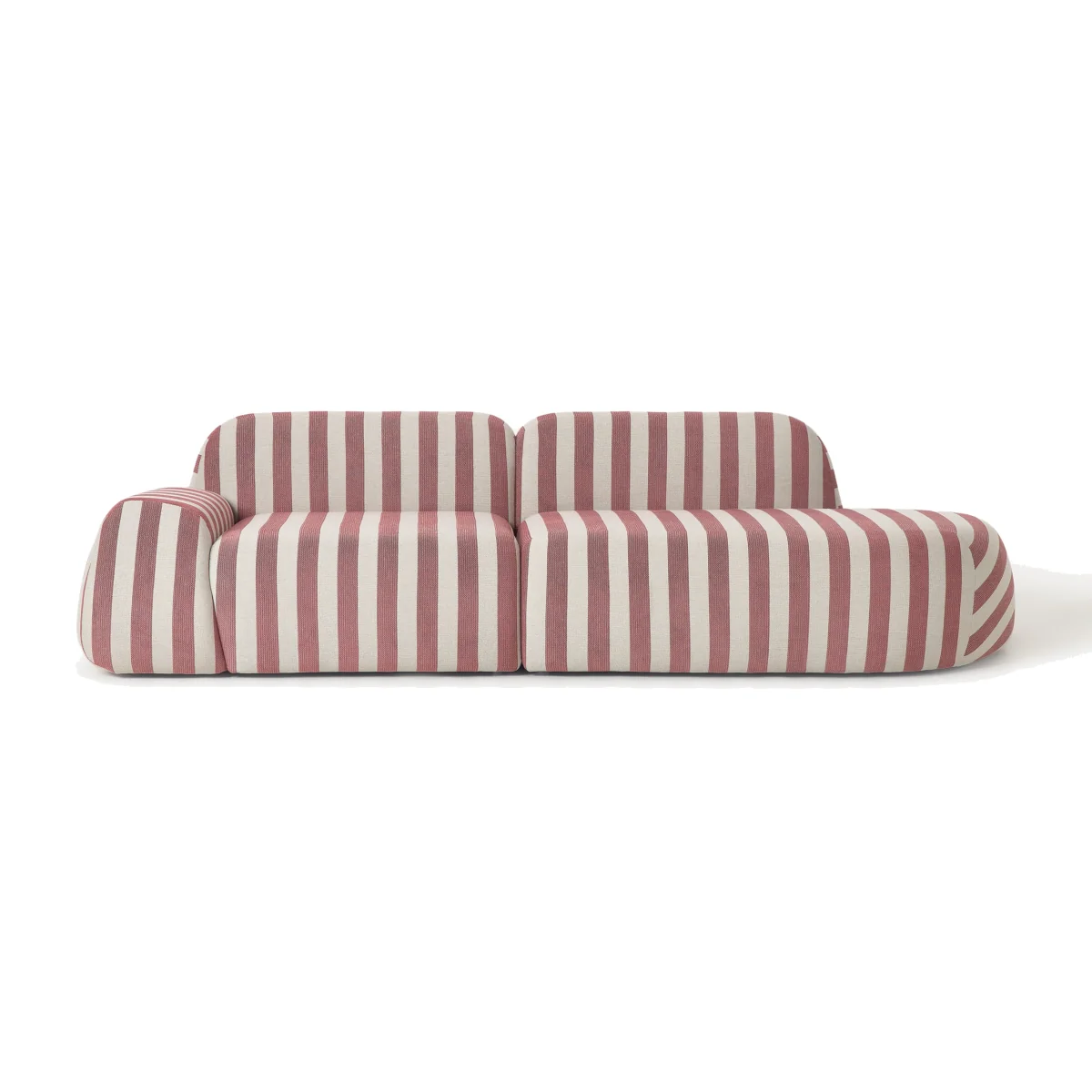Modular Striped Chaise Wolke (3-seater) – image 1