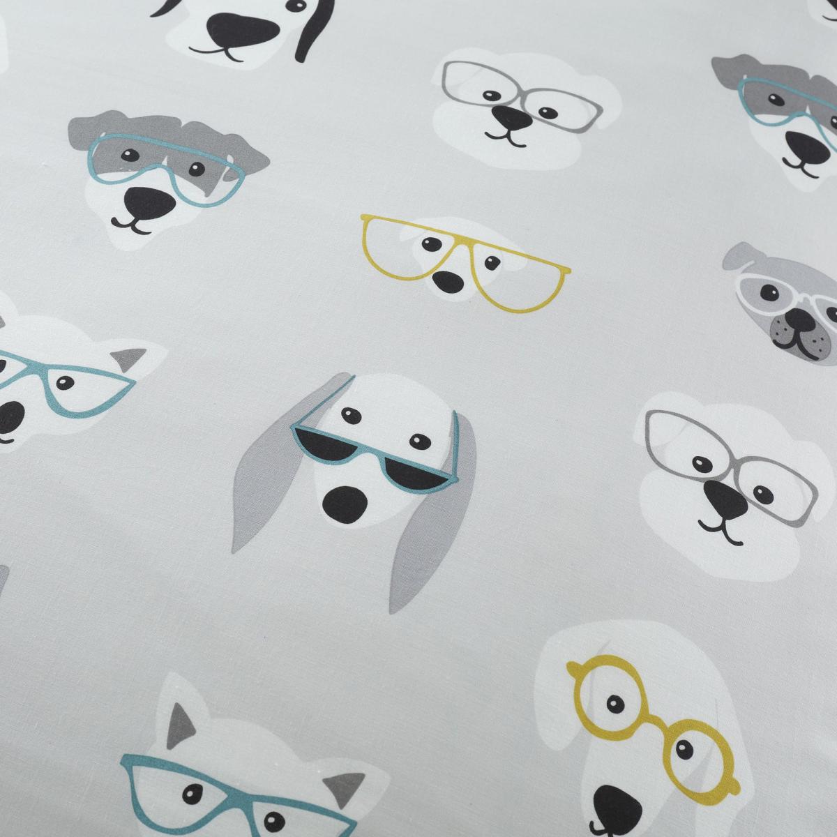 Catherine Lansfield Cool Dogs Grey Reversible Duvet Cover and Pillowcase Set MultiColoured – image 4
