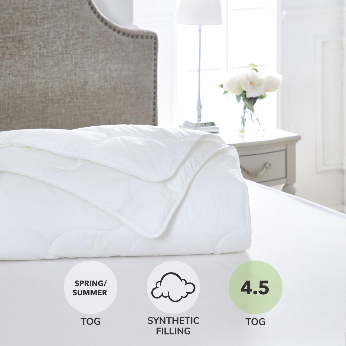 Dorma Sumptuous Down Like 4.5 Tog Duvet White – image 1