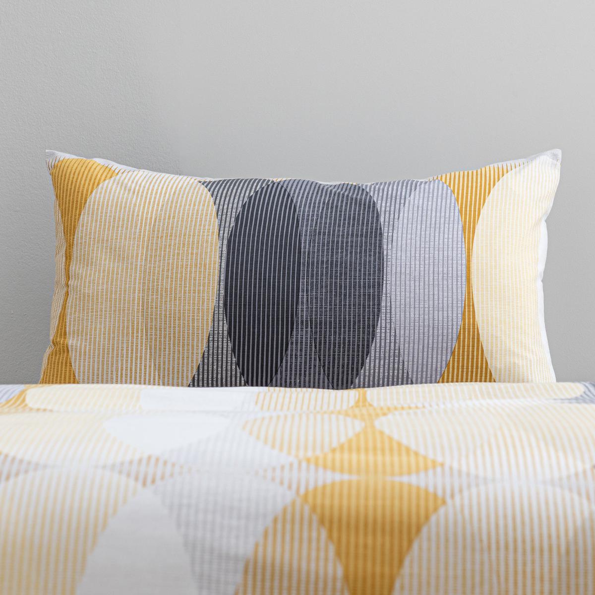 Elements Elijah Ochre Reversible Duvet Cover and Pillowcase Set Yellow, Blue and White – image 4