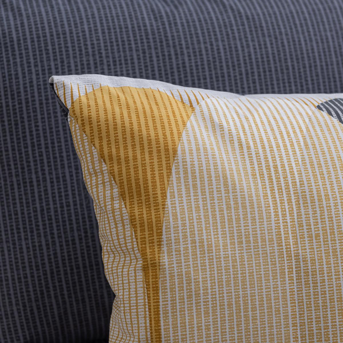 Elements Elijah Ochre Reversible Duvet Cover and Pillowcase Set Yellow, Blue and White – image 5