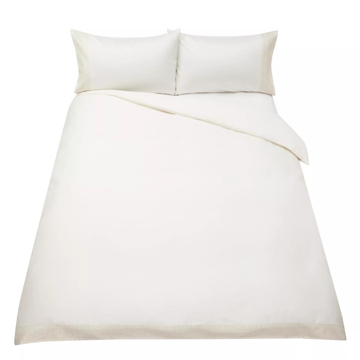 John Lewis & Partners Soft and Silky Treviso Cotton Duvet Covers and Pillowcases, Cream – image 2