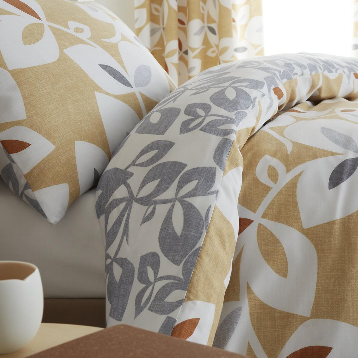 Inga Leaf Ochre Easycare Duvet Set – image 3