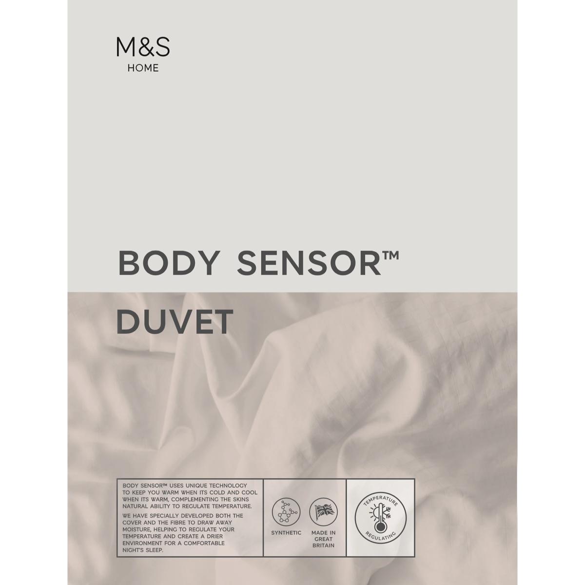 M&S Body Sensor™ 7.5 Tog Duvet - SGL - White, White – image 2