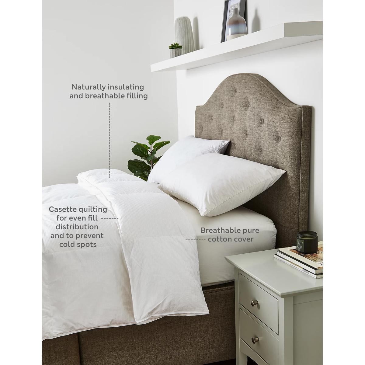 M&S Luxury Siberian Goose Down 13.5 Tog Duvet - 6FT - White, White – image 6