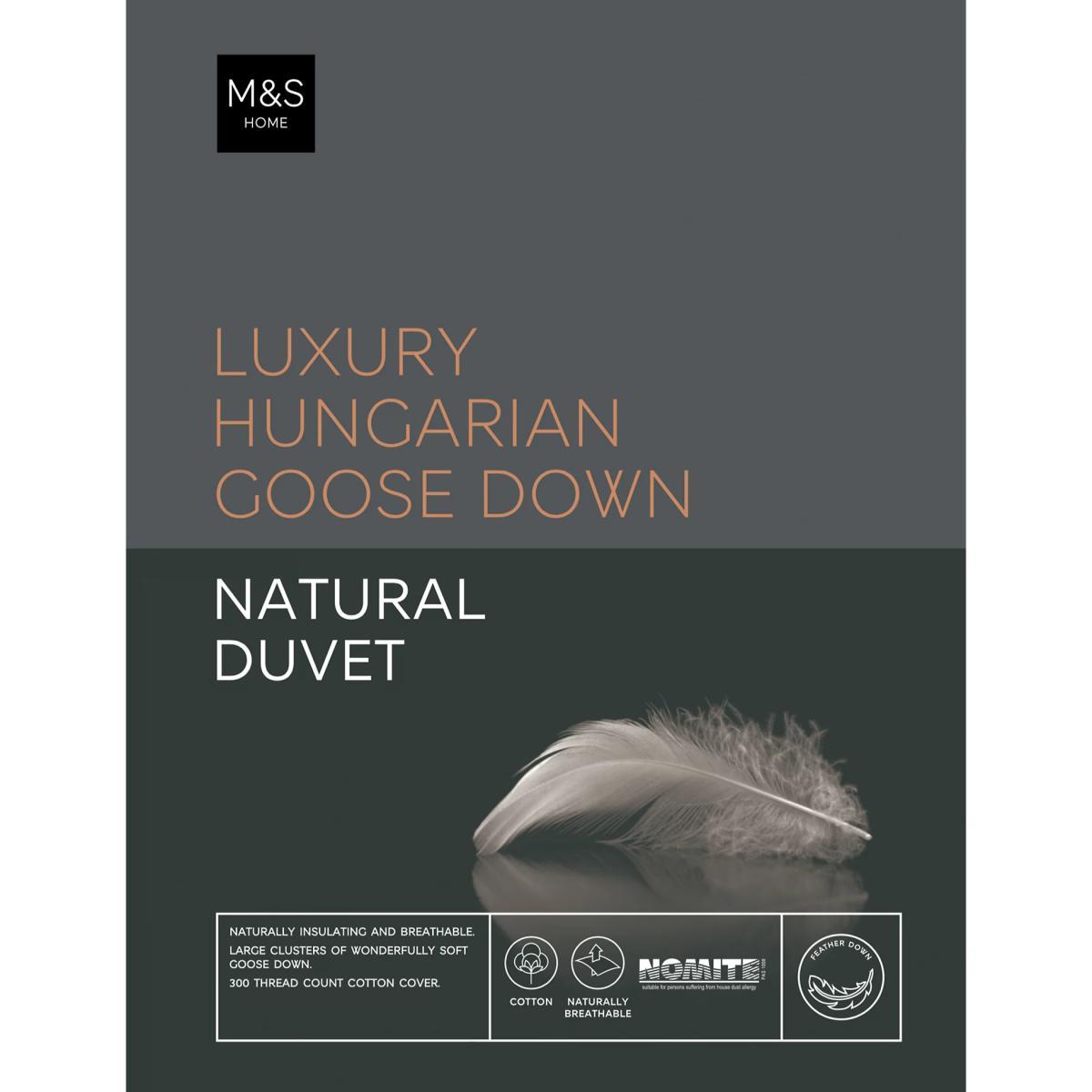 M&S Autograph Luxury Hungarian Goose Down 4.5 Tog Duvet - 6FT - White, White – image 2