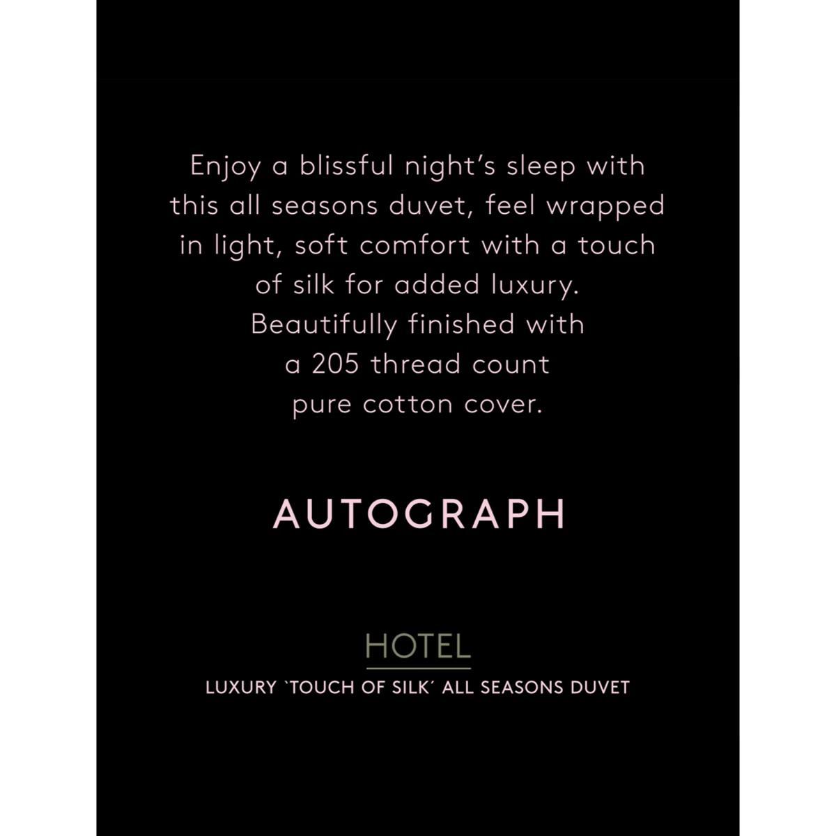 M&S Autograph Touch of Silk 13.5 Tog All Season Duvet - 6FT - White, White – image 2