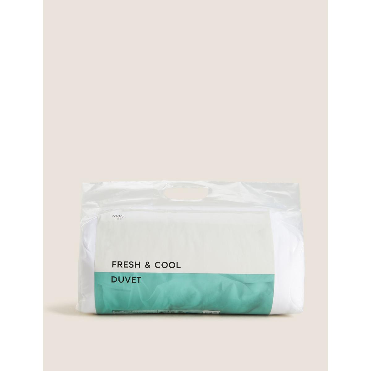 M&S Fresh & Cool 1 Tog Duvet - 6FT - White, White – image 3
