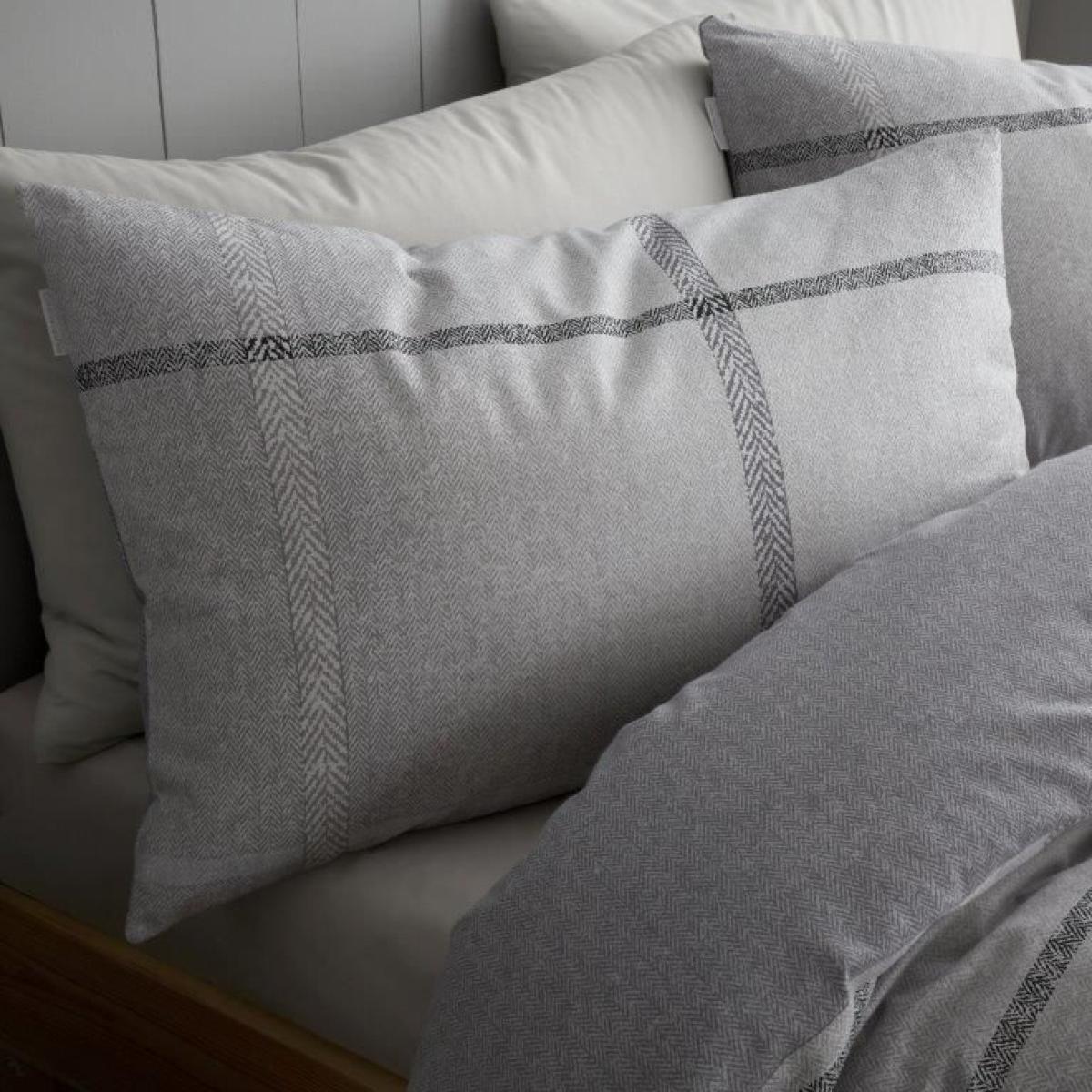 Catherine Lansfield Berwick Tweed Brushed Grey Duvet Set – image 3
