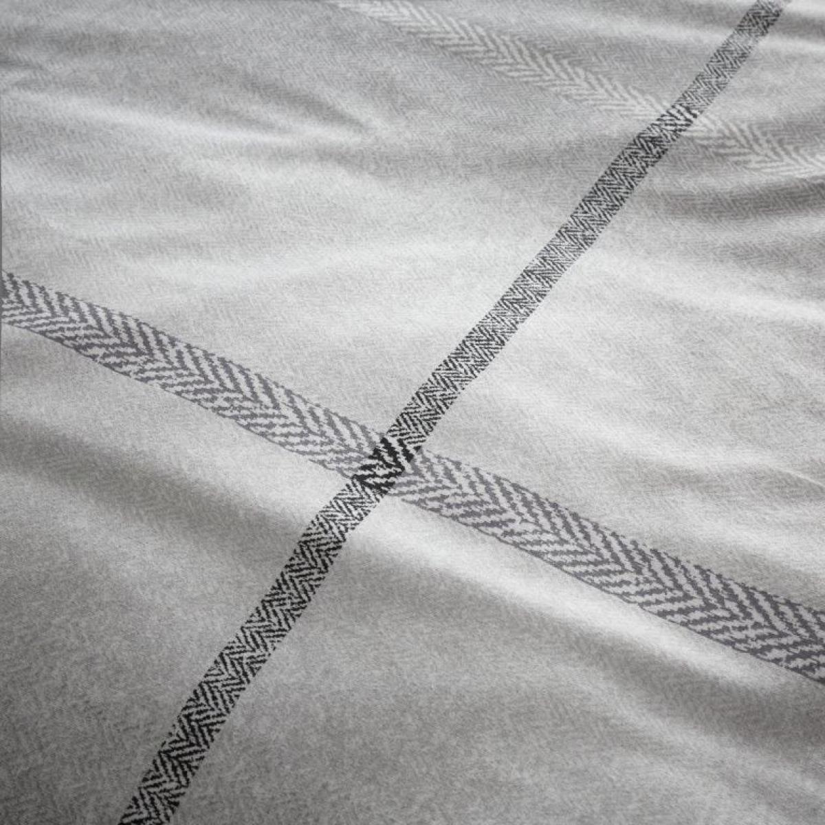 Catherine Lansfield Berwick Tweed Brushed Grey Duvet Set – image 4