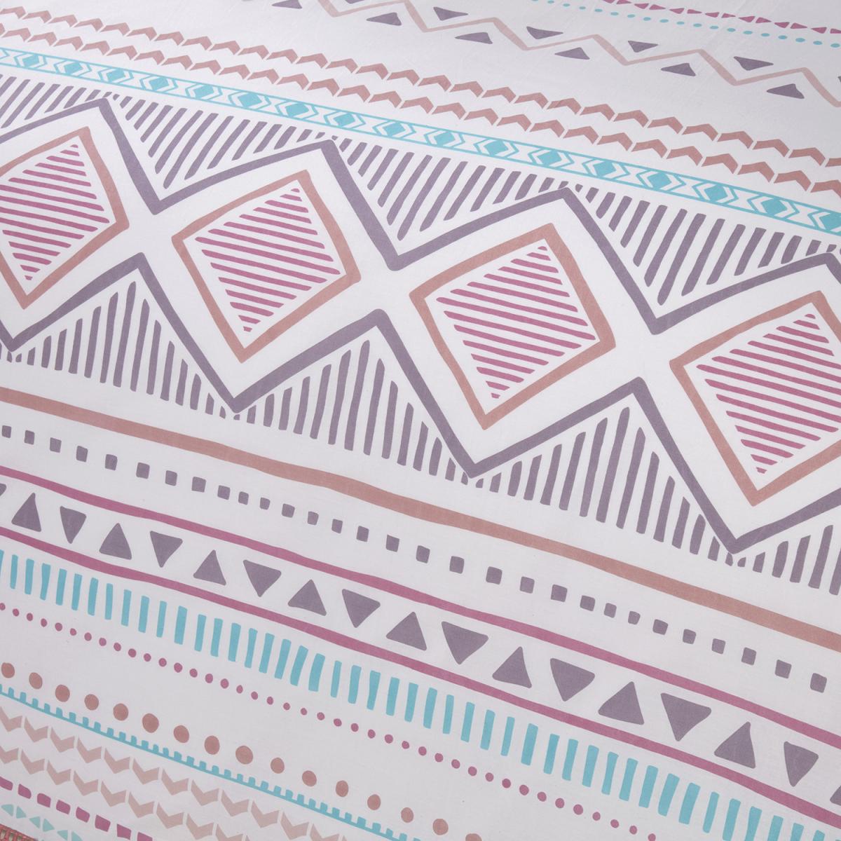 Navajo Tribal Duvet and Pillow Case Set - Blush & Navy / King – image 4