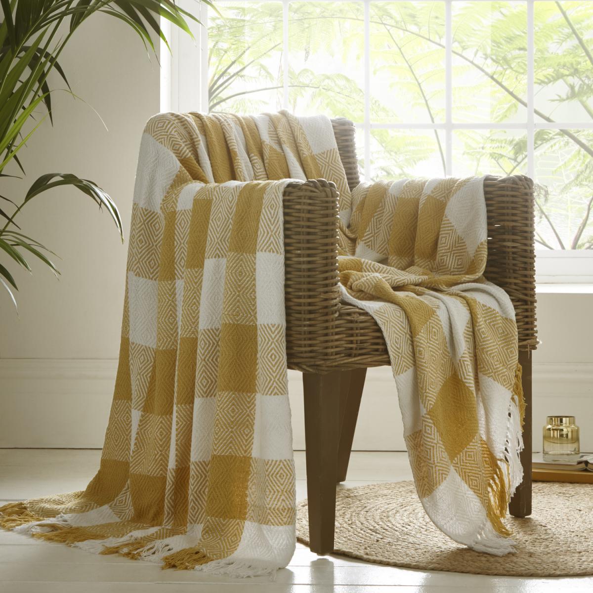 Epsom Cotton Throw - Grey / 228cm / Wash before first use. Wash inside out with similar colours using a colour sensitive detergent. Suitable for tumble drying on a low heat. Iron on reverse. – image 3