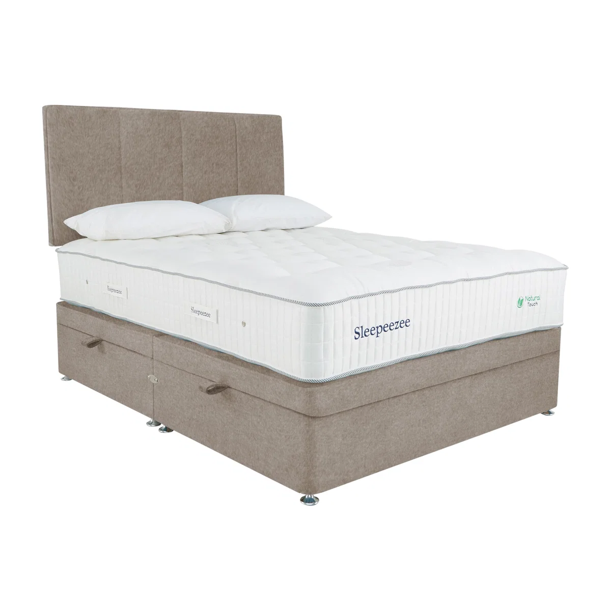 Sleepeezee - Natural Touch 3000 Side Ottoman Divan Set - Super King - Brown – image 1