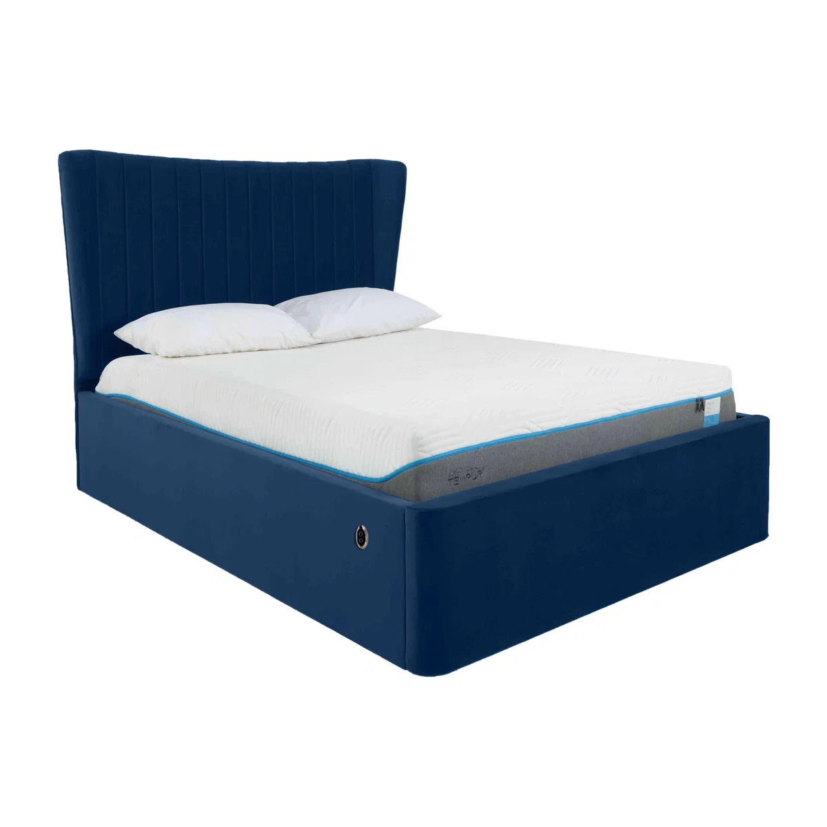 Roman Electric Ottoman Bed Frame - Super King - Velvet Navy – image 1