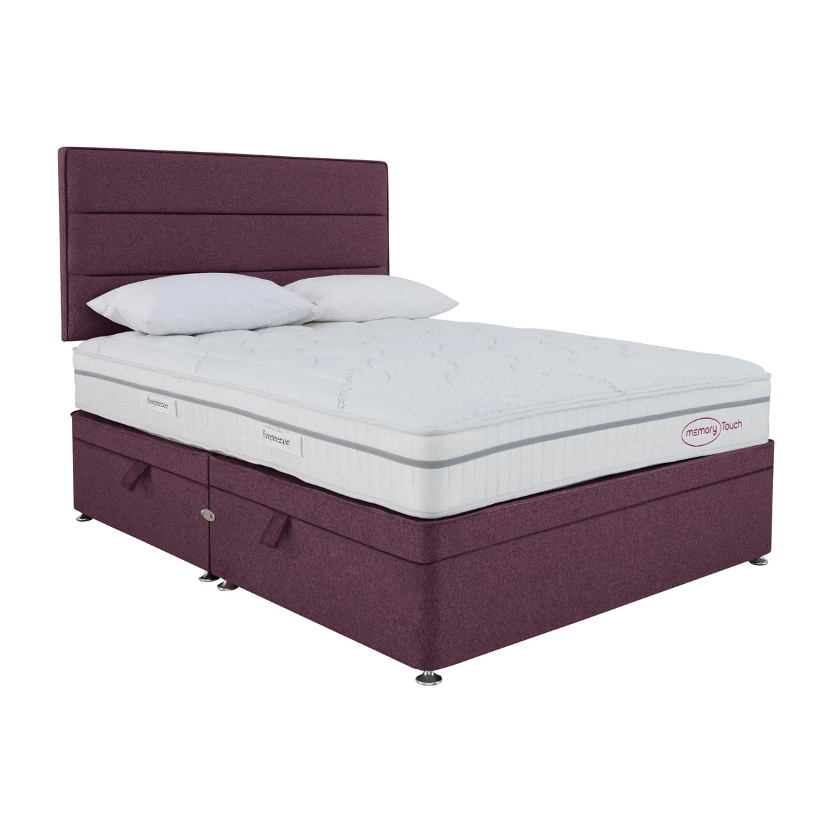 Sleepeezee - Memory Touch Ortho Side-lift Ottoman Divan Set - Super King - Red – image 1