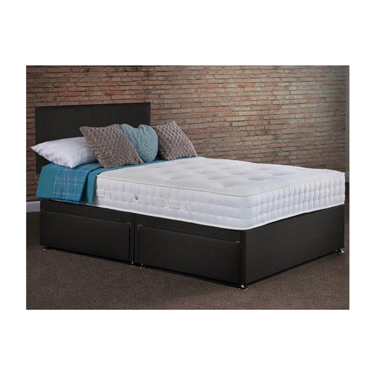 Lynton Divan Drawer Bed With Mattress - Black / 4 / Super King