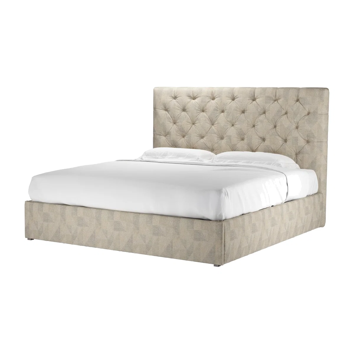 Rosalie 130cm Super King Ottoman Bed in Sandstorm Pyramid Textured Weave - sofa.com – image 1