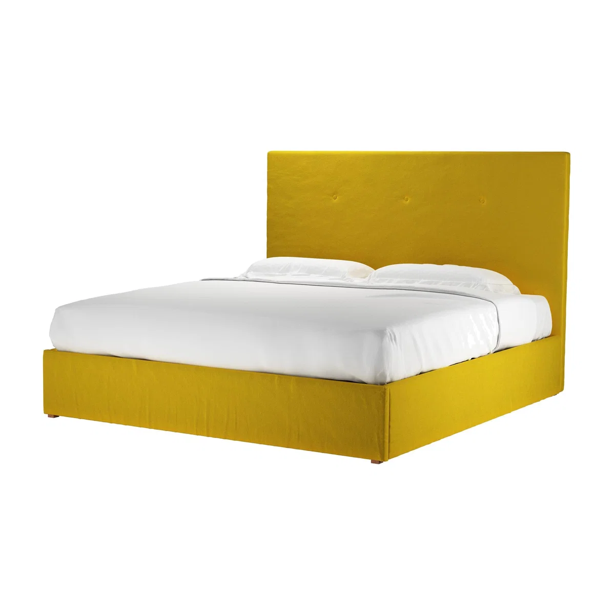 Avery 130cm Super King Ottoman Bed in Canary Cotton Matt Velvet - sofa.com – image 1