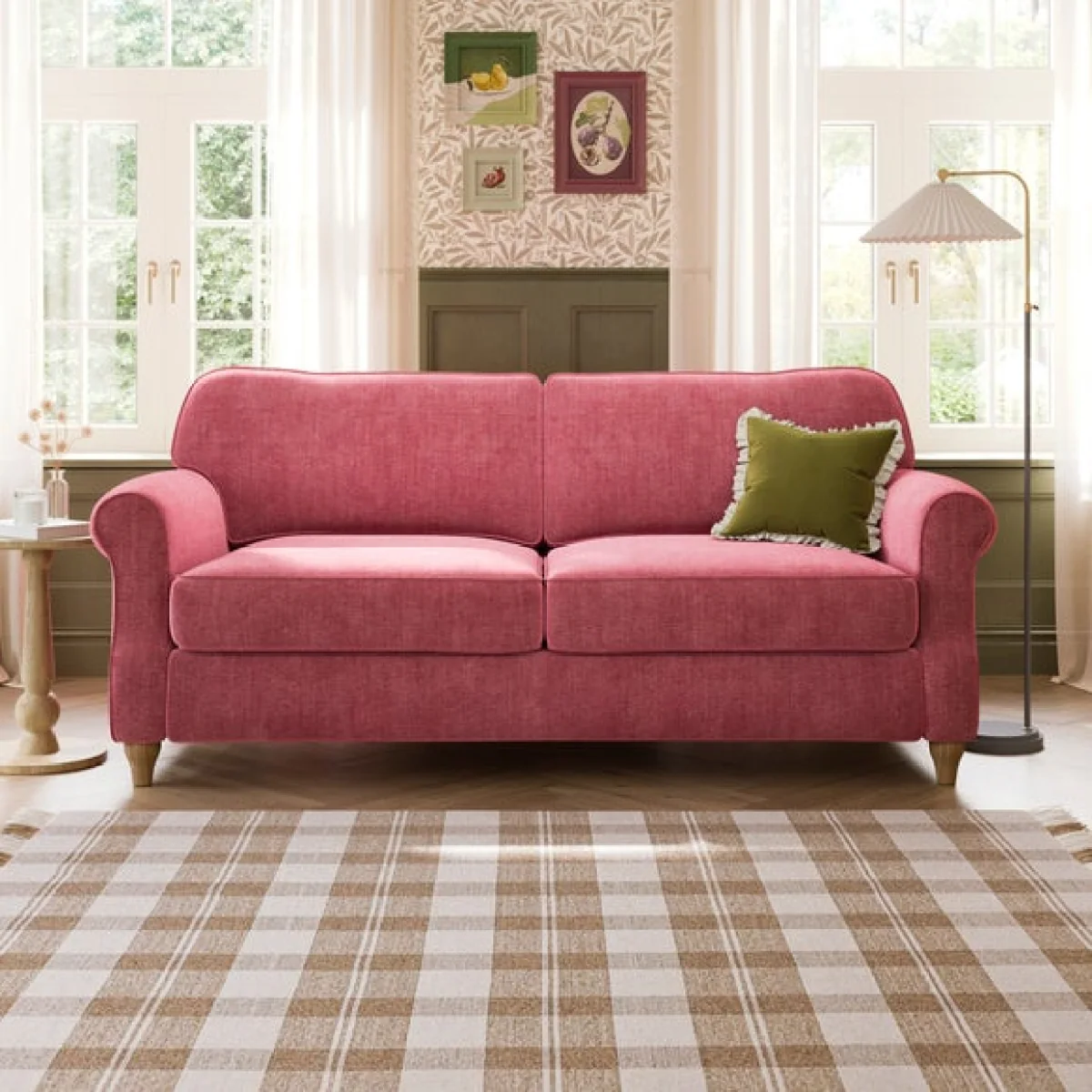 Millie Chenille 2 Seater Sofa Bed – image 2