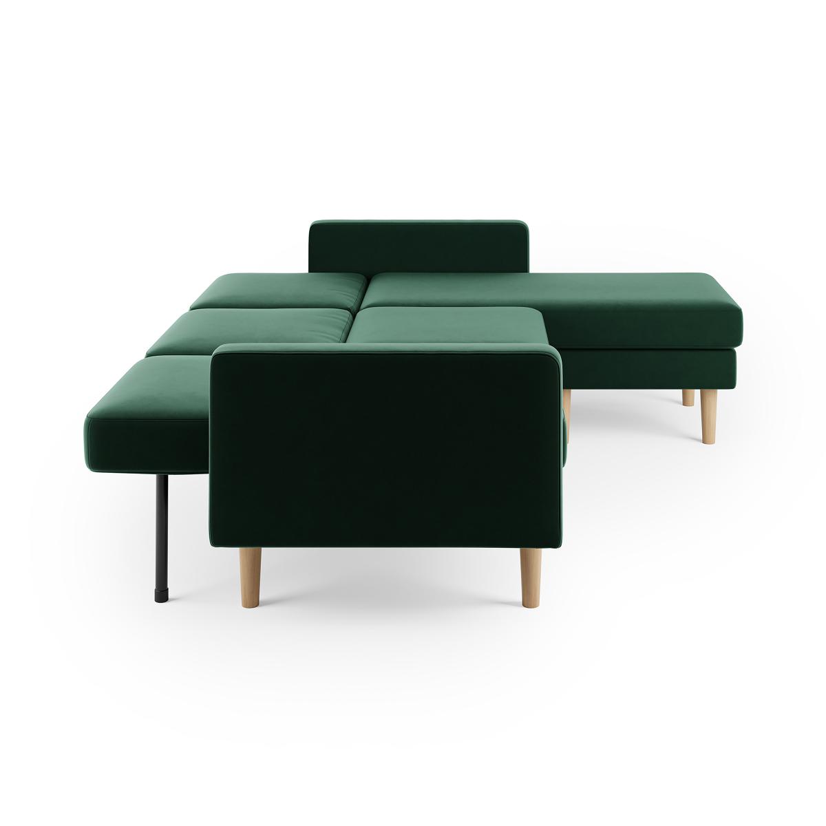 Jacob Velvet Corner Sofabed Bottle (Green) – image 8