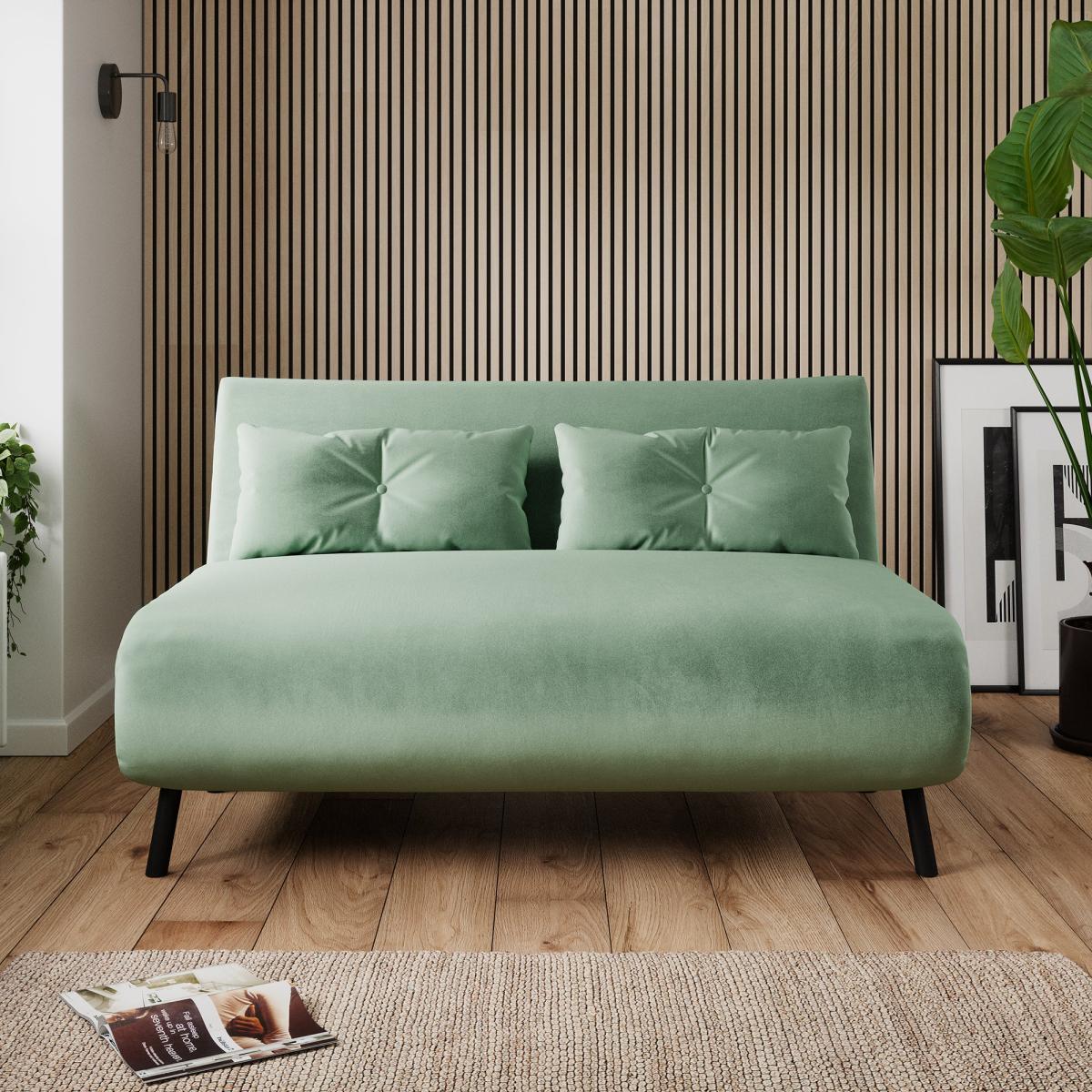 Phoebe Double Velvet Sofa Bed Cosy Velvet Bottle Green – image 2