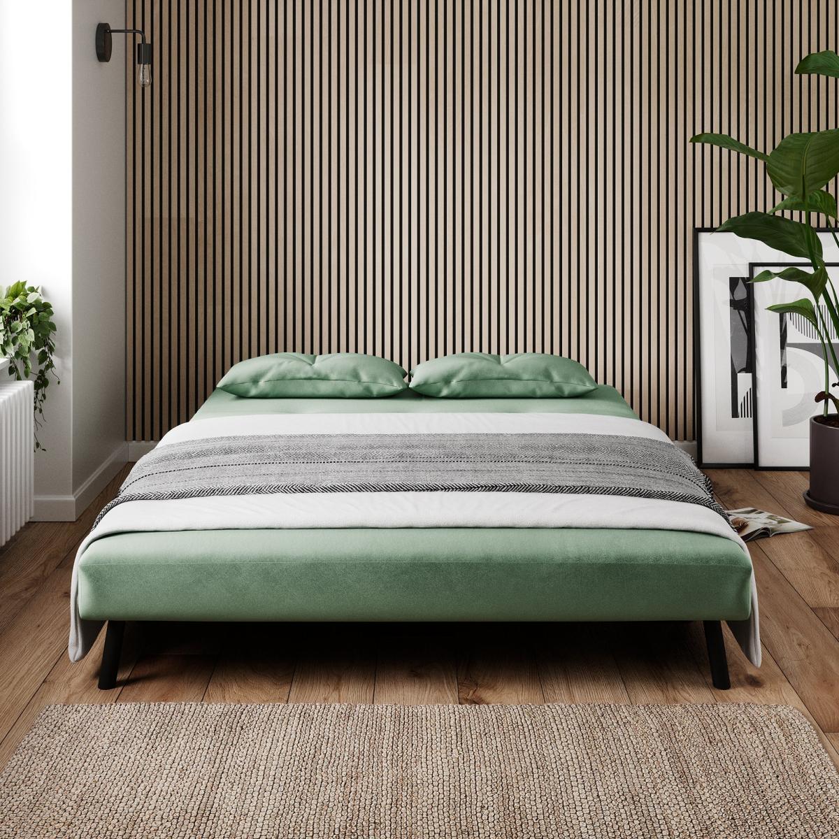 Phoebe Double Velvet Sofa Bed Cosy Velvet Bottle Green – image 3