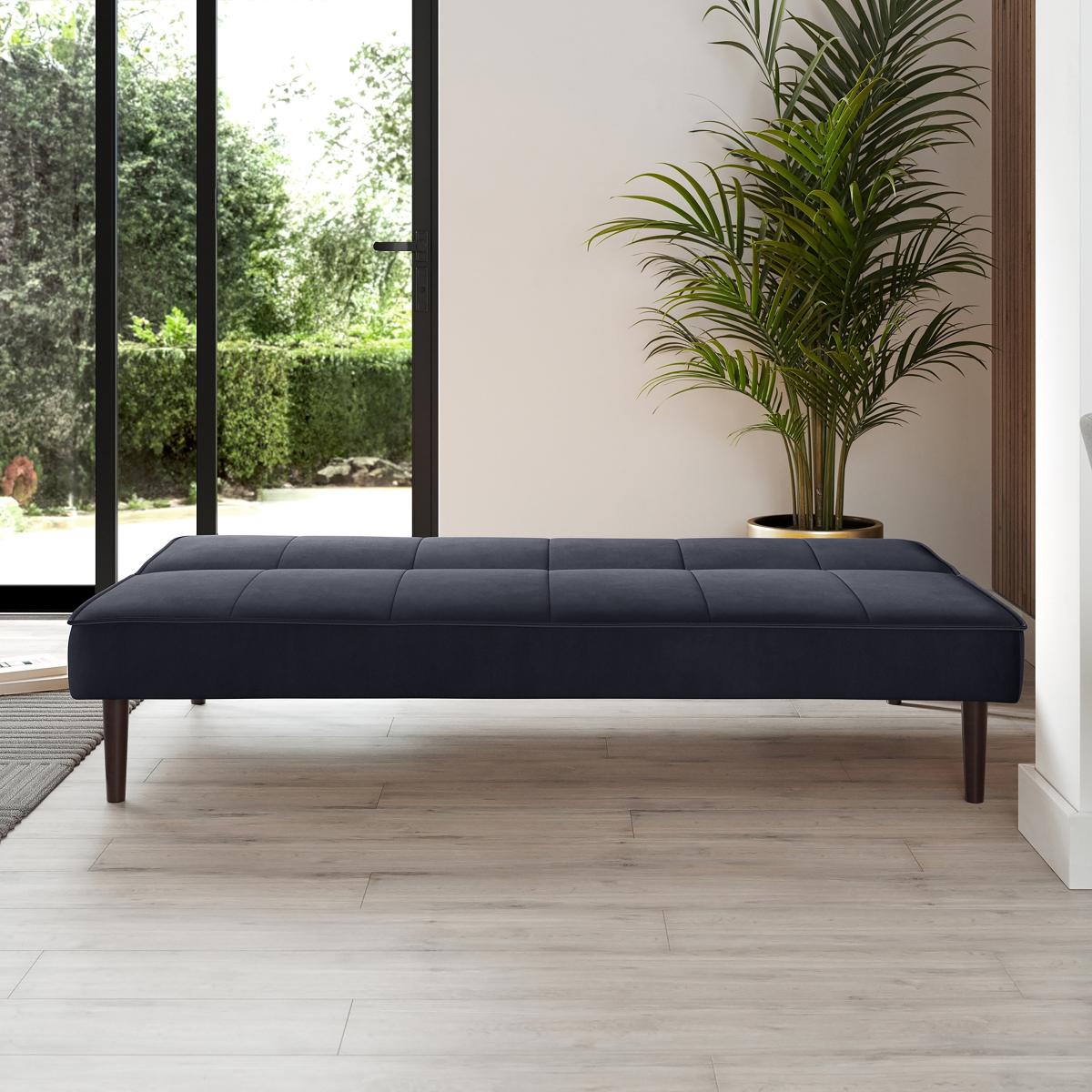 Cole Velvet Clic Clac Sofa Bed Luxe Navy – image 3