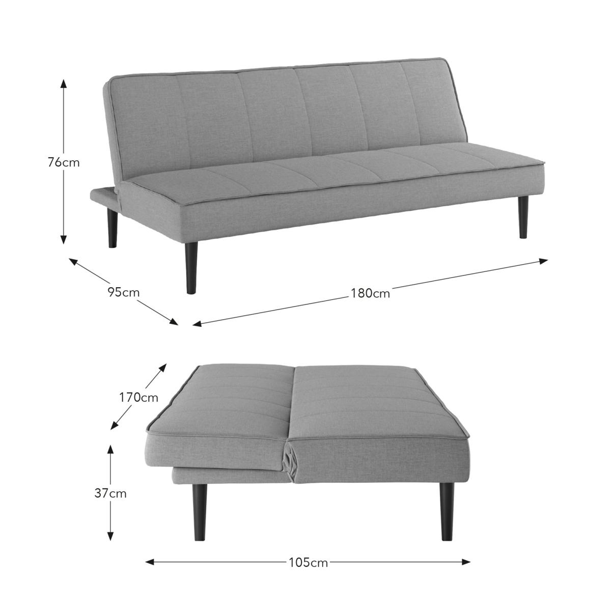 Cole Velvet Clic Clac Sofa Bed Luxe Navy – image 8