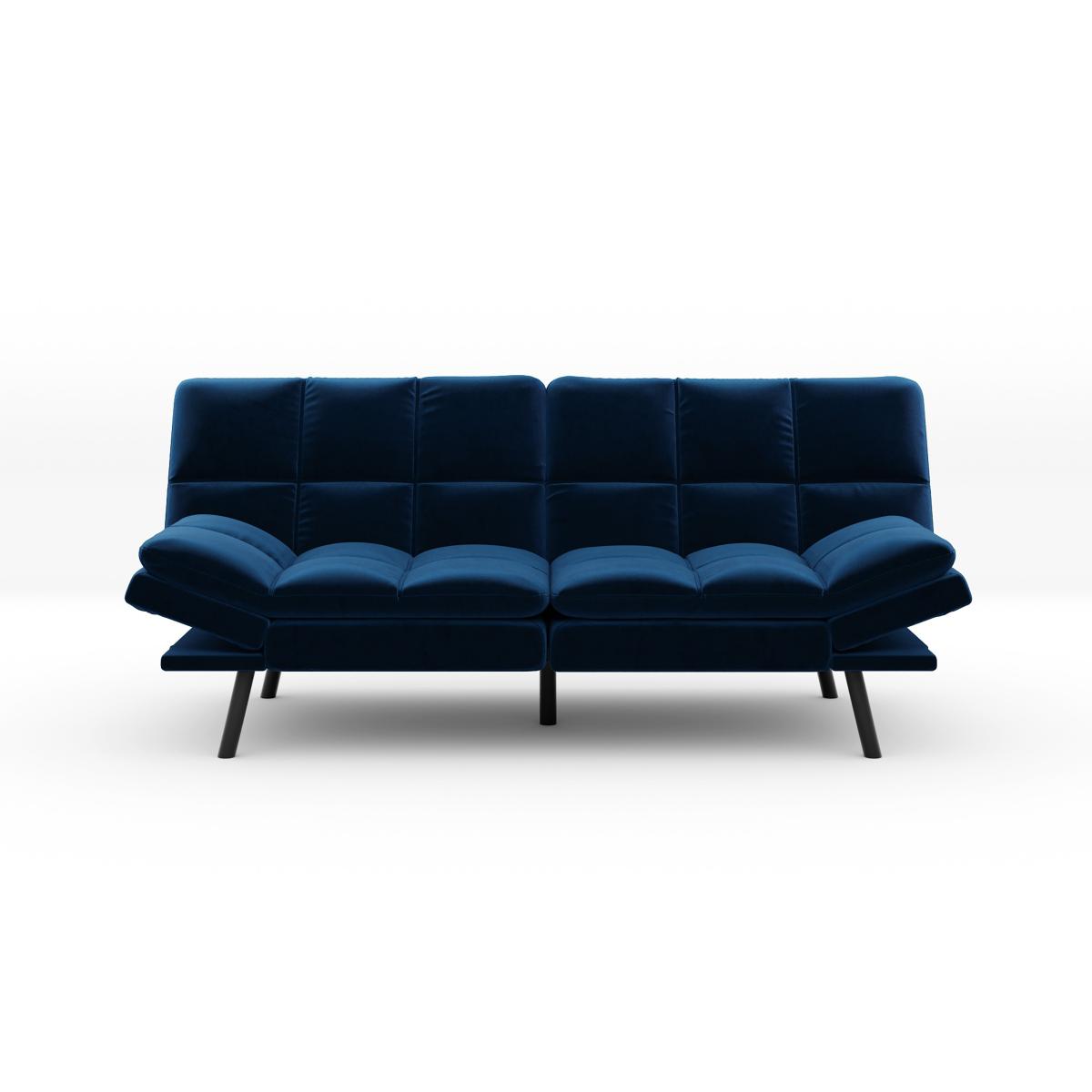 Luis Velvet Clic Clac Sofa Bed Navy – image 7