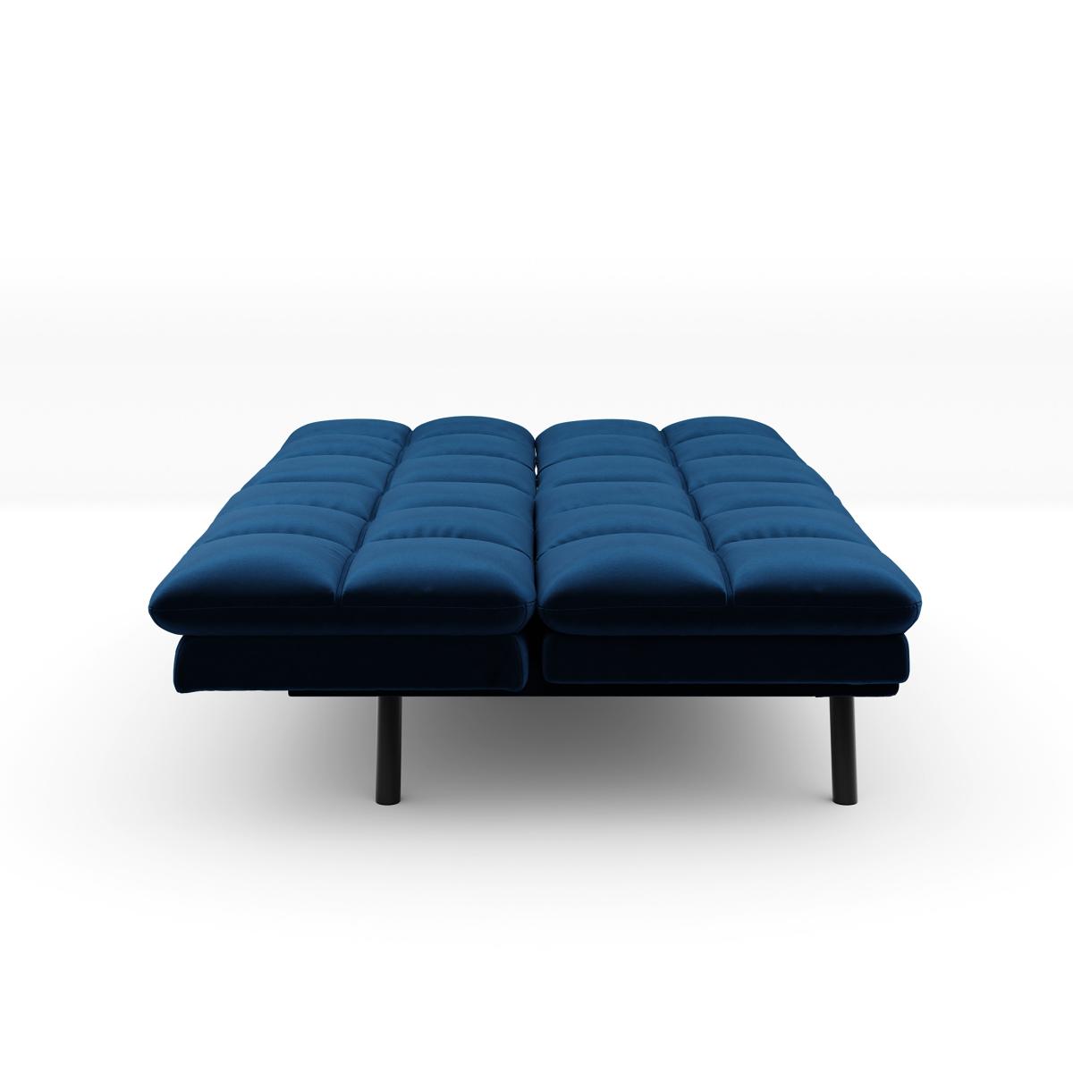 Luis Velvet Clic Clac Sofa Bed Navy – image 8