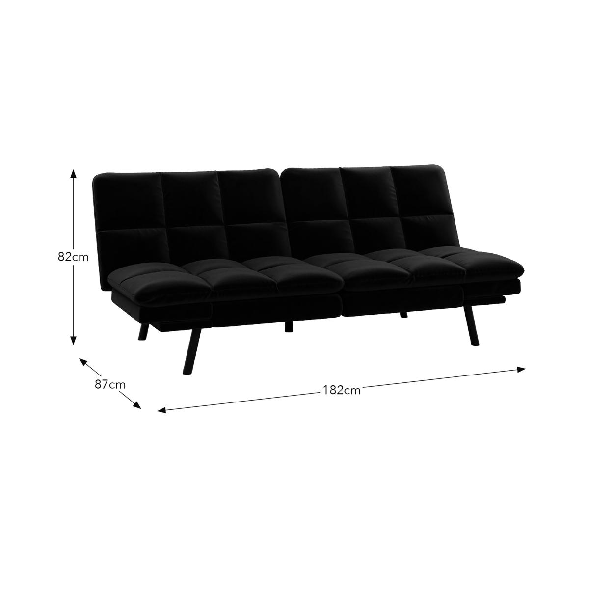 Luis Velvet Clic Clac Sofa Bed Navy – image 10