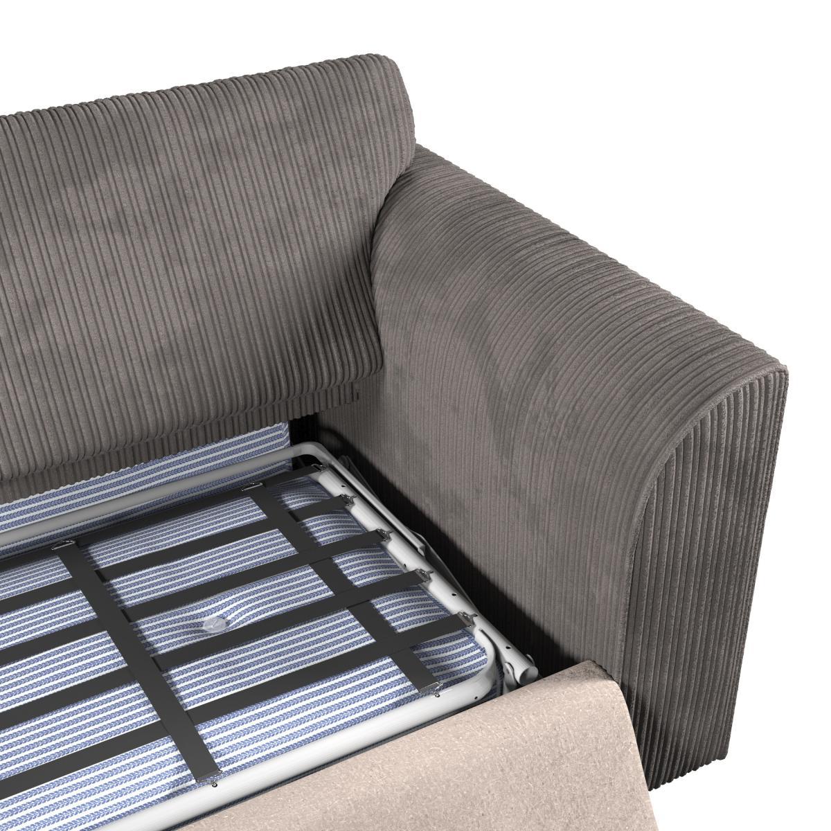 Blake Jumbo Cord Sofa Bed Grey – image 7